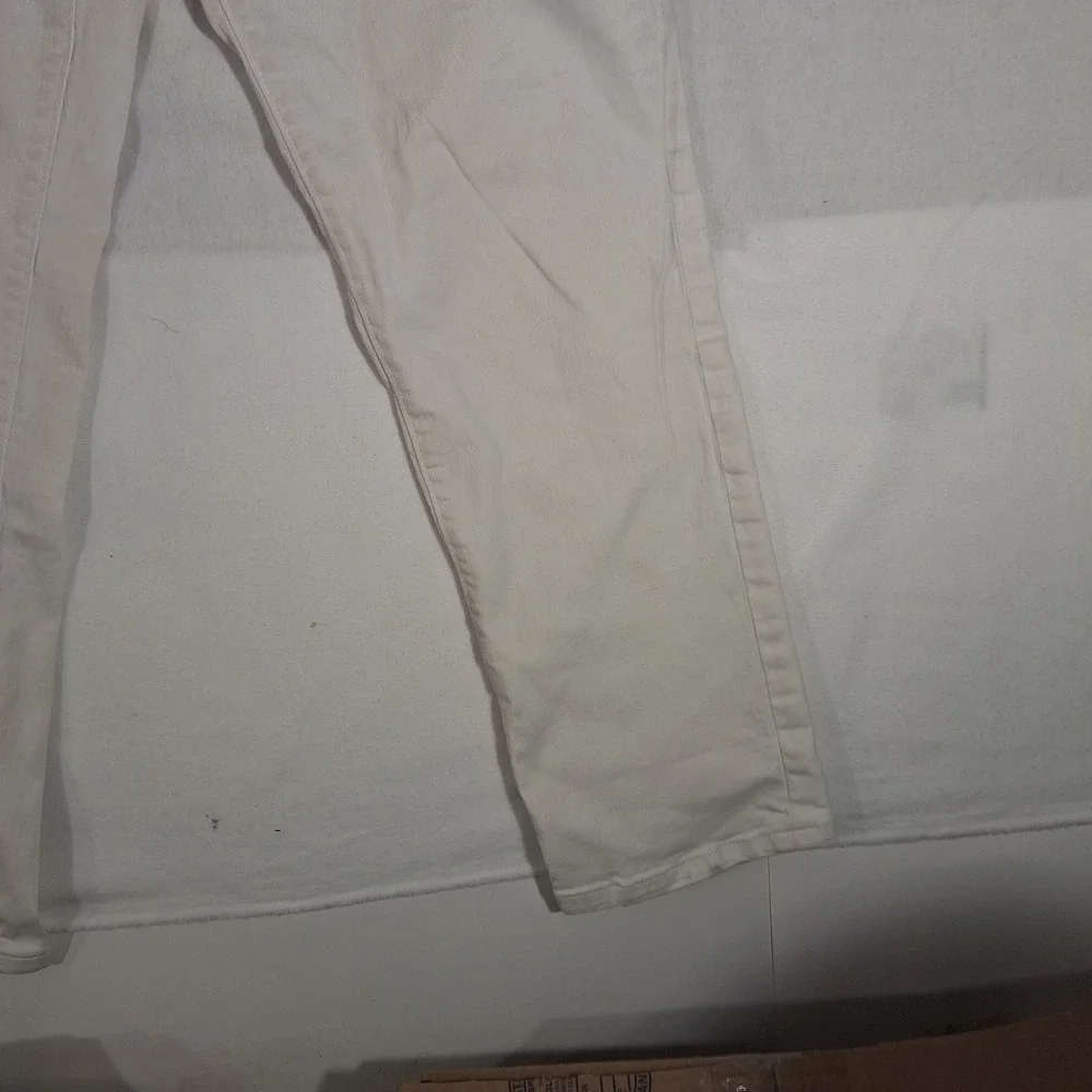 Ann Taylor LOFT Sz 29/8 White Jeans Curvy Fit Straight Leg Stretch